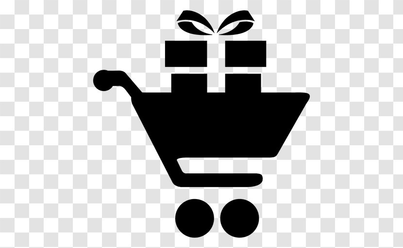 Shopping Cart - Black And White - Symbol Transparent PNG