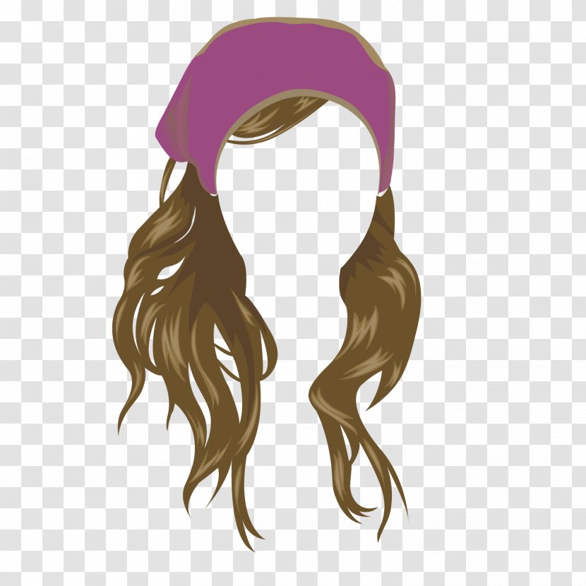 Hairstyle Drawing Euclidean Vector - Woman - Pastoral Wind Lady Wig Transparent PNG