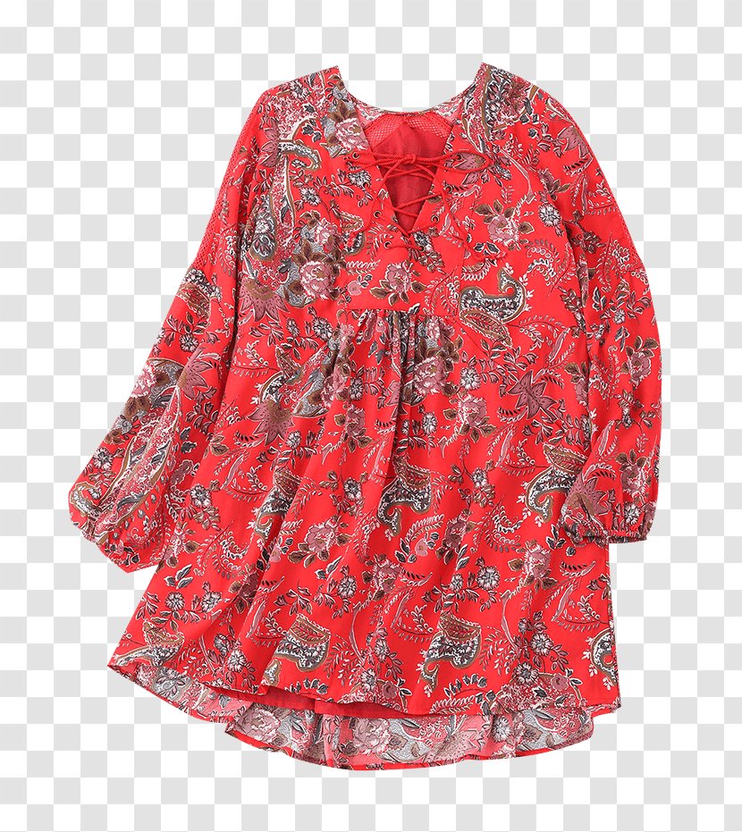 T-shirt Dress Sleeve Ruffle - Shirt - Red Lace Dresses Transparent PNG