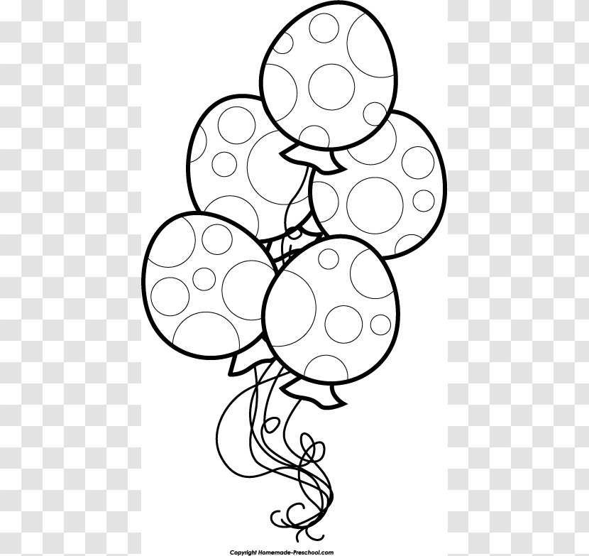 Birthday Cake Black And White Balloon Clip Art - Clipart Transparent PNG