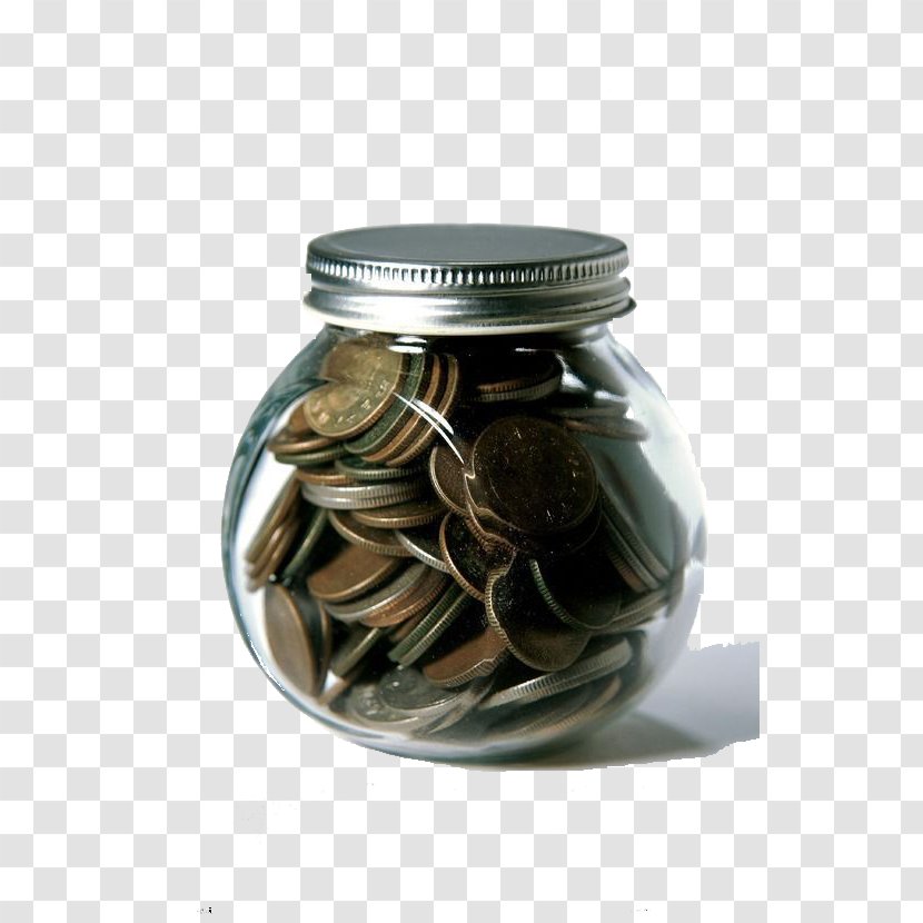 Coin Glass Transparency And Translucency - Jar Of Coins Transparent PNG