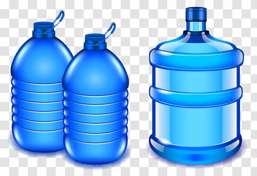 Water Bottle Bottled Clip Art - Plastic - Vector Pure Transparent PNG