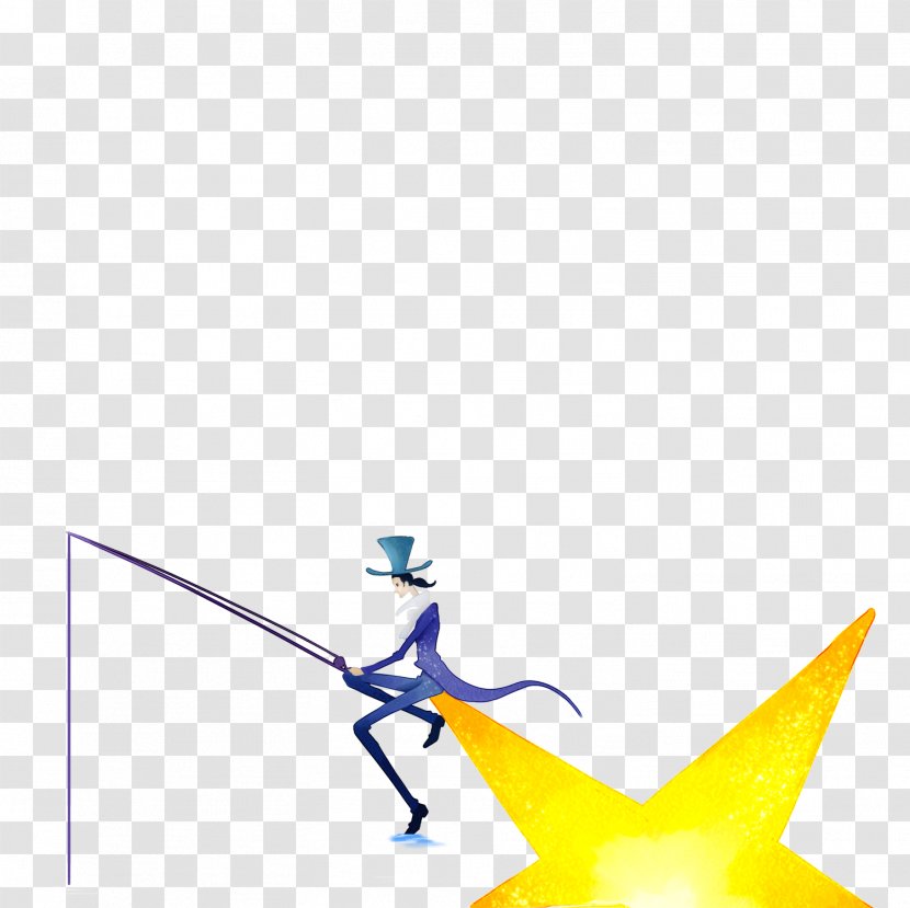 Drawing Fantasy Art Pencil Wallpaper - Point - Man Sitting On The Stars Fishing Transparent PNG