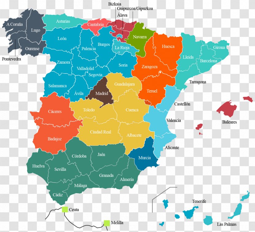 Spain Mapa Polityczna - World Map Transparent PNG