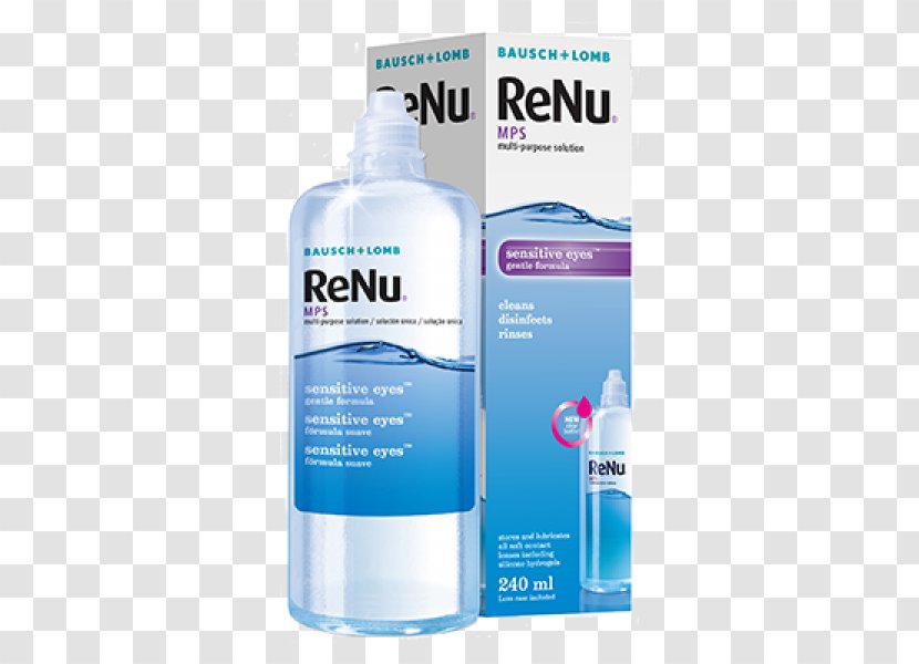 Bausch & Lomb ReNu MPS Contact Lenses + - Bauschlomb - Multi Purpose Transparent PNG