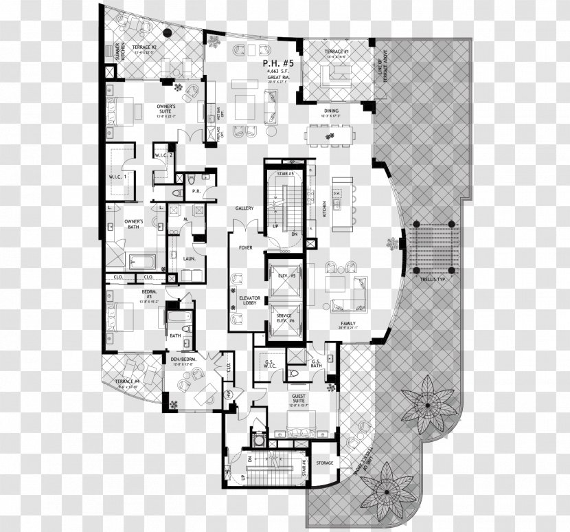 Floor Plan Product Design Square Pattern - Area Transparent PNG