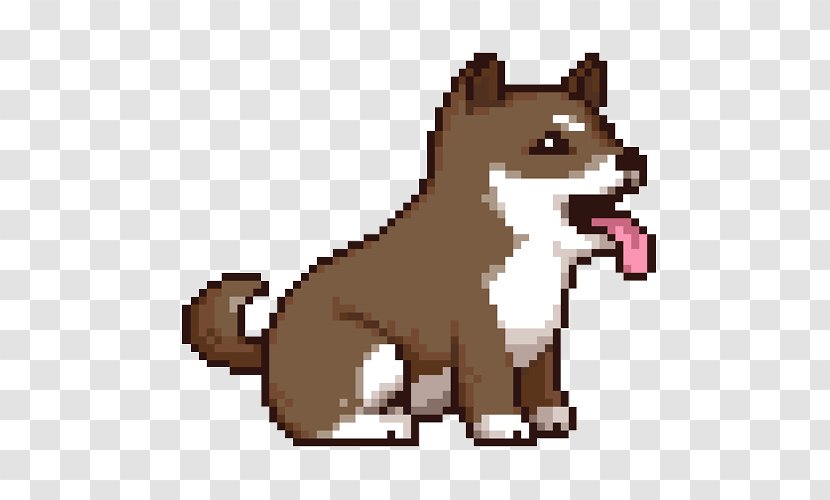 Doge Pixel Art Shiba Inu - Dashound Transparent PNG