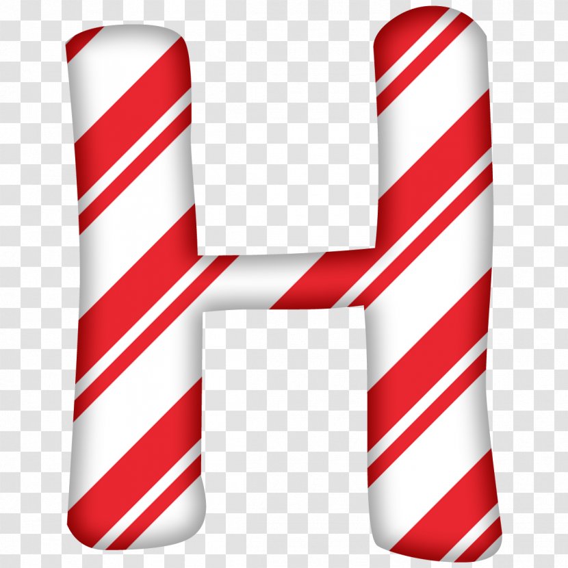 Candy Cane Letter Alphabet Christmas Clip Art - H - Collection Transparent PNG