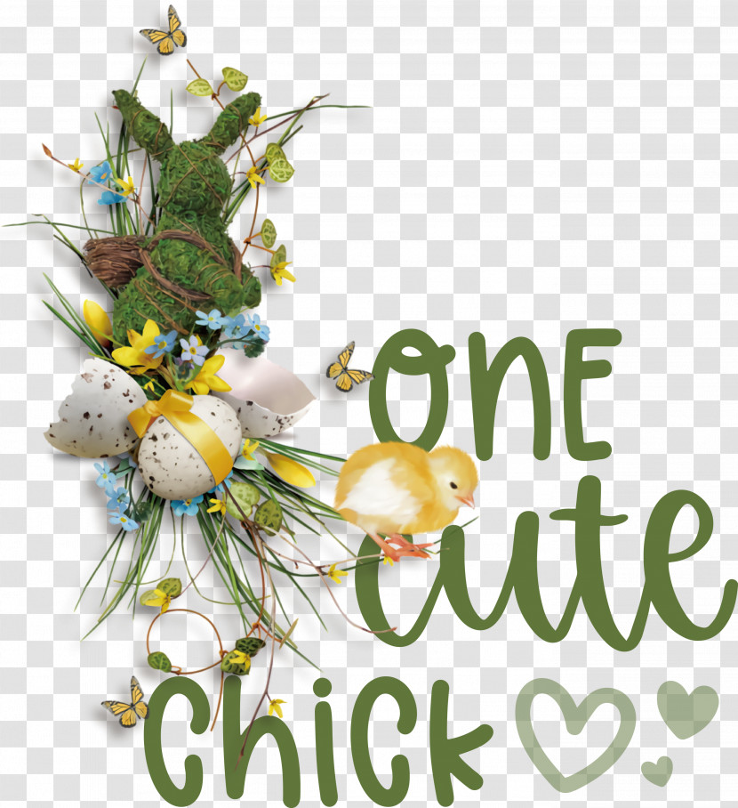 One Cute Chick Easter Day Happy Easter Transparent PNG