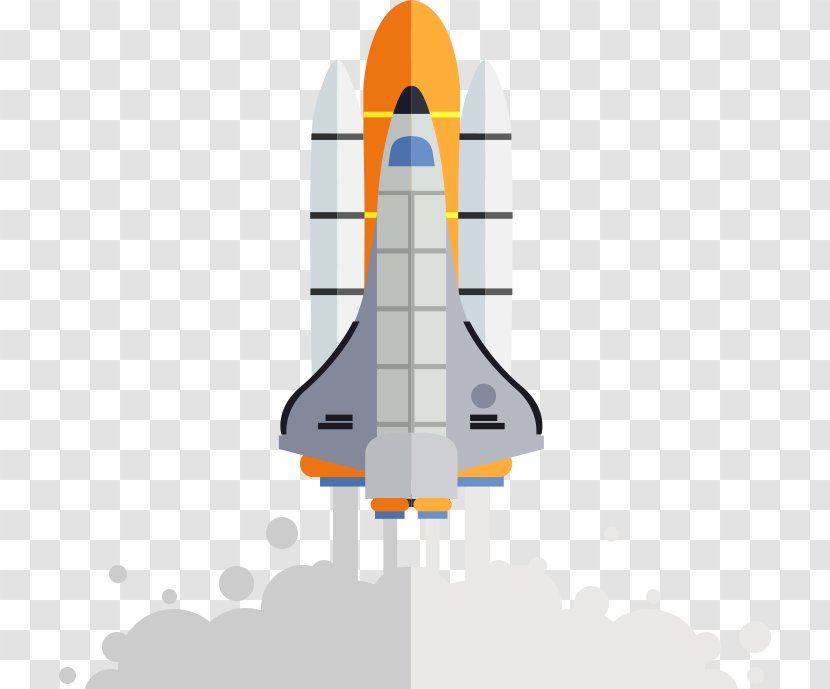 Spacecraft Rocket Launch Space Shuttle Clip Art - Spaceplane - Drawing Cartoon Transparent PNG