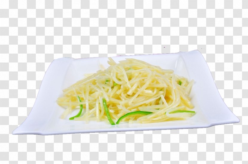 Spaghetti Carbonara Vegetarian Cuisine Potato Dish - Homemade Transparent PNG