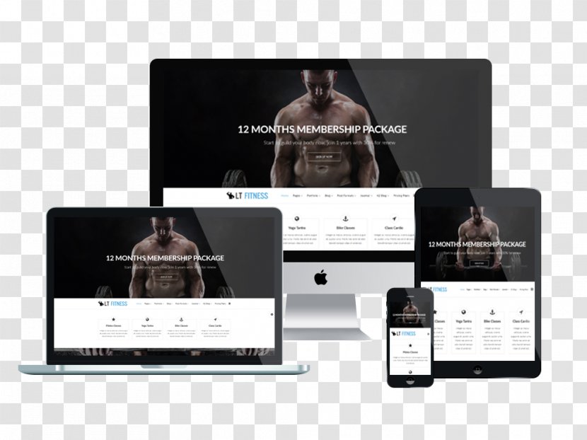 Responsive Web Design Template System Bootstrap - WordPress Transparent PNG