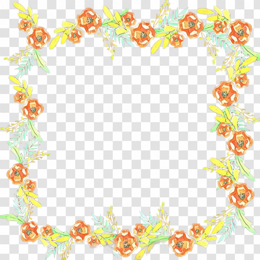 Floral Design Frame - Jewellery - Picture Yellow Transparent PNG