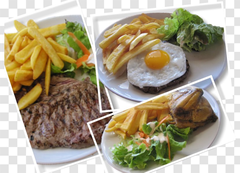 Full Breakfast French Fries Plate Lunch Dish Restaurant - Garnish - Steak HacHE Transparent PNG