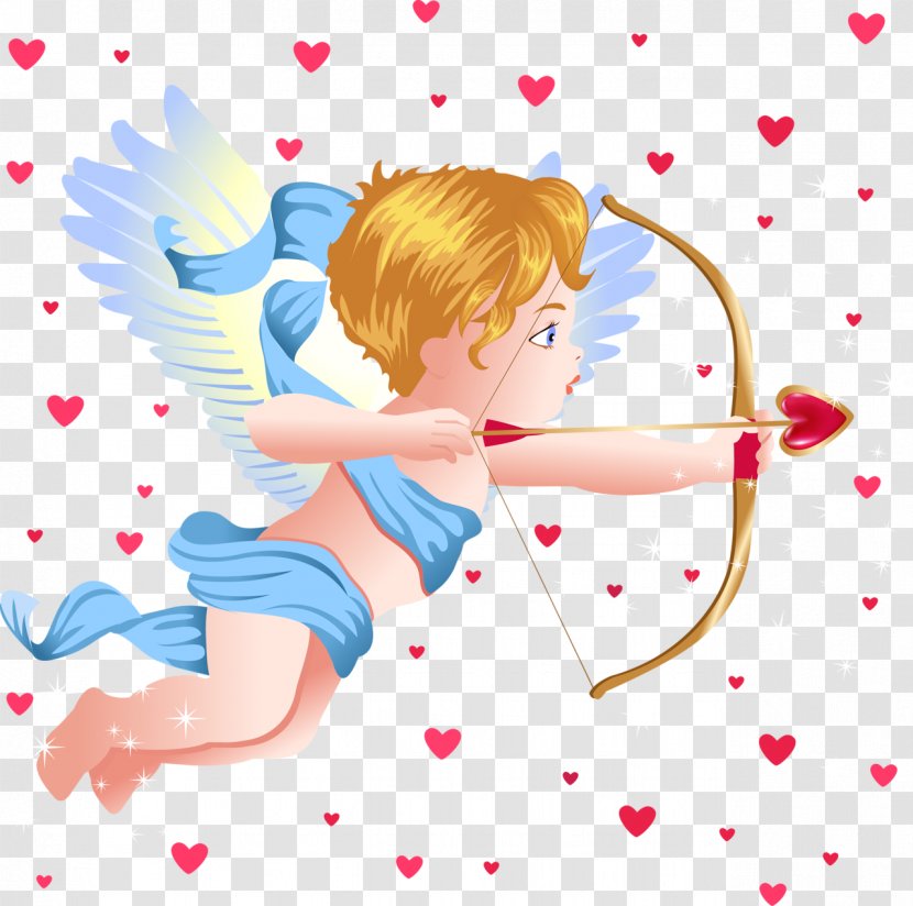 Cupid Angel Kamadeva Clip Art - Tree - With Bow Free Clipart Picture Transparent PNG