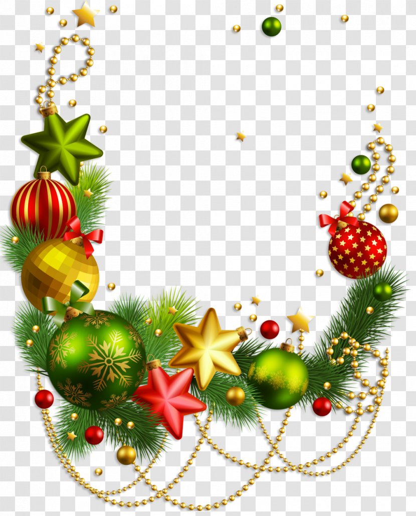 Rudolph Christmas Decoration Santa Claus Ornament - Fruit - Transparent Clipart Transparent PNG