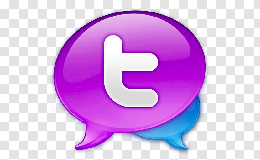 Purple Symbol Violet - Large Twitter Logo Transparent PNG