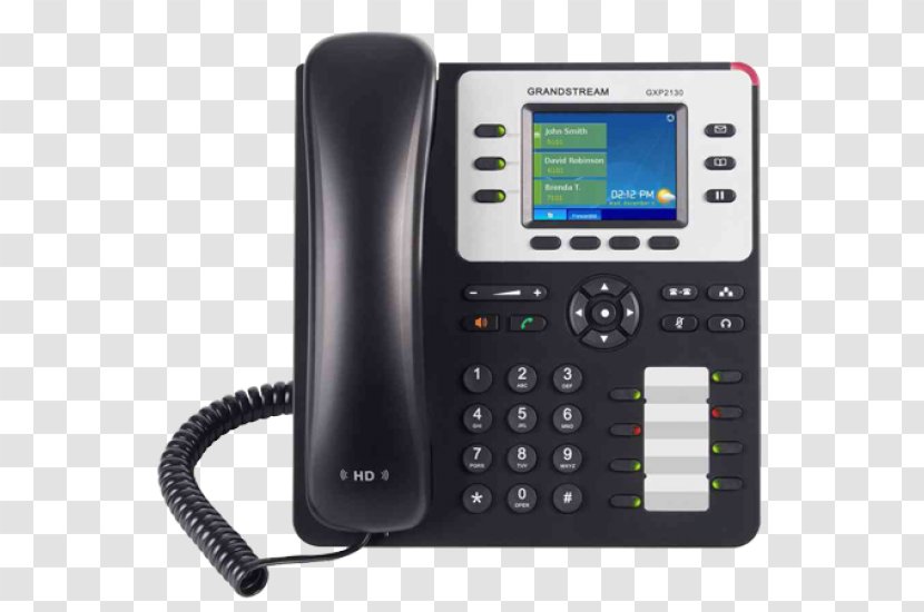 Grandstream Networks GXP2130 VoIP Phone Voice Over IP Telephone - Call - Business Transparent PNG
