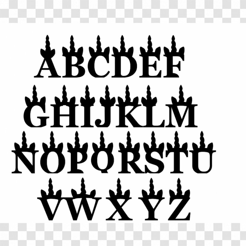 Letter Typography Georgia Calligraphy Font - Unicorn - Alphabet Transparent PNG