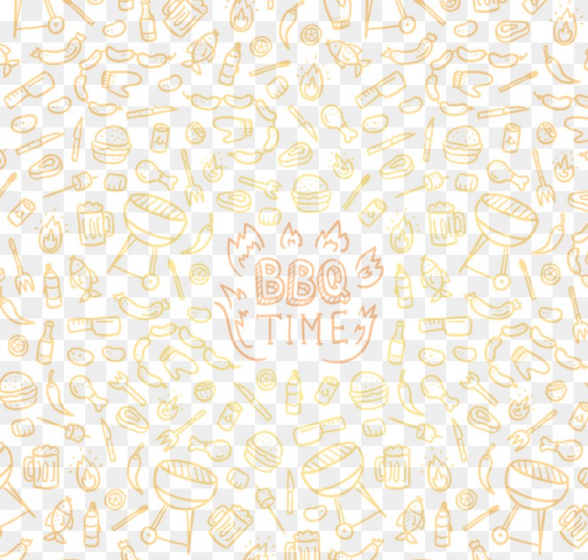 Textile Pattern - Beige - Barbecue Picture Element Transparent PNG