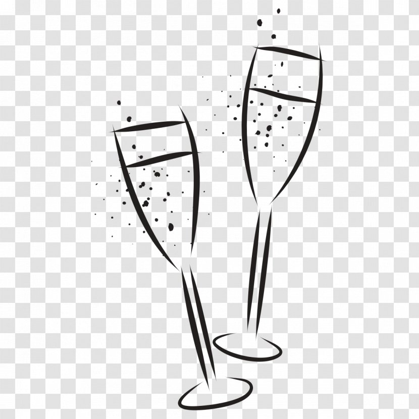 Wine Glass Champagne Product Music Pattern - Drink - Caterers Graphic Transparent PNG