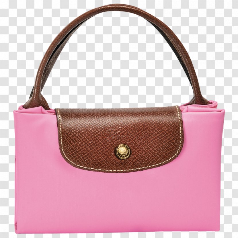 Handbag Leather Pliage Longchamp Tote Bag - Peach Transparent PNG