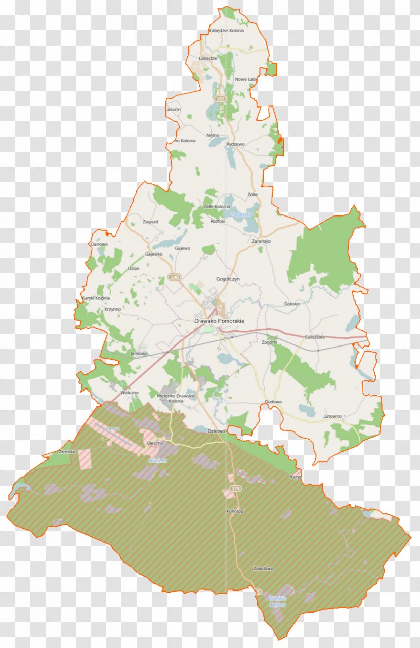 Olchowiec, West Pomeranian Voivodeship Lasocin, Żołędowo, Zagórki, Drawsko Pomorskie - Map Transparent PNG