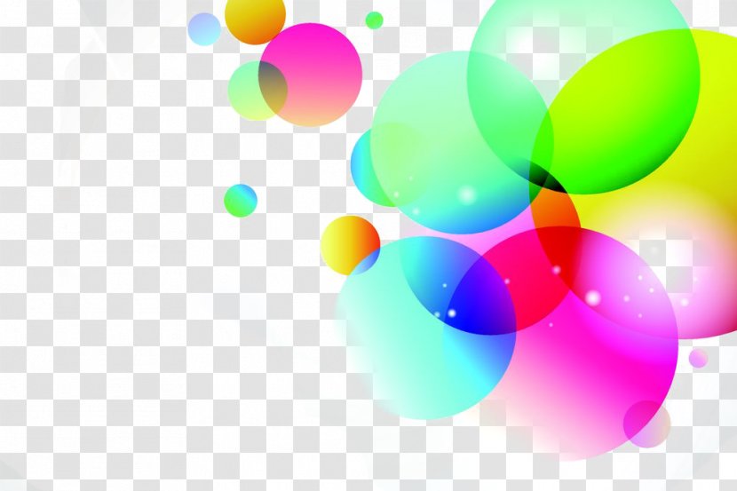 Circle - Motif - Colored Circles Creative Bubble Transparent PNG