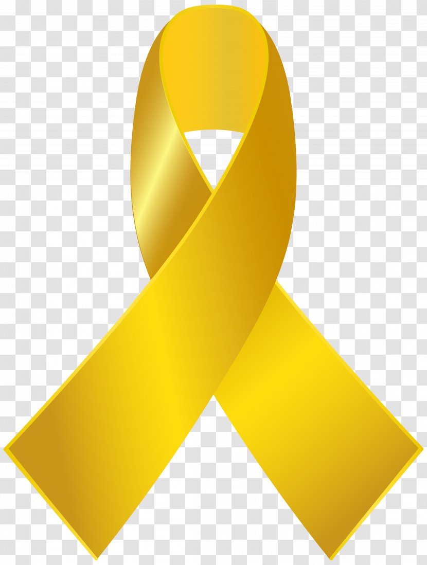 Awareness Ribbon Childhood Cancer Clip Art - World Day - Gold Transparent PNG