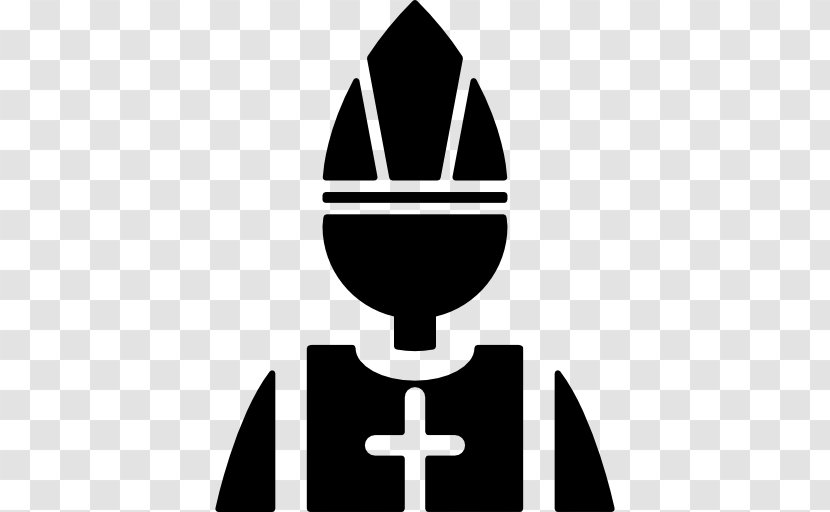 Black And White Logo Symbol - Priest Transparent PNG