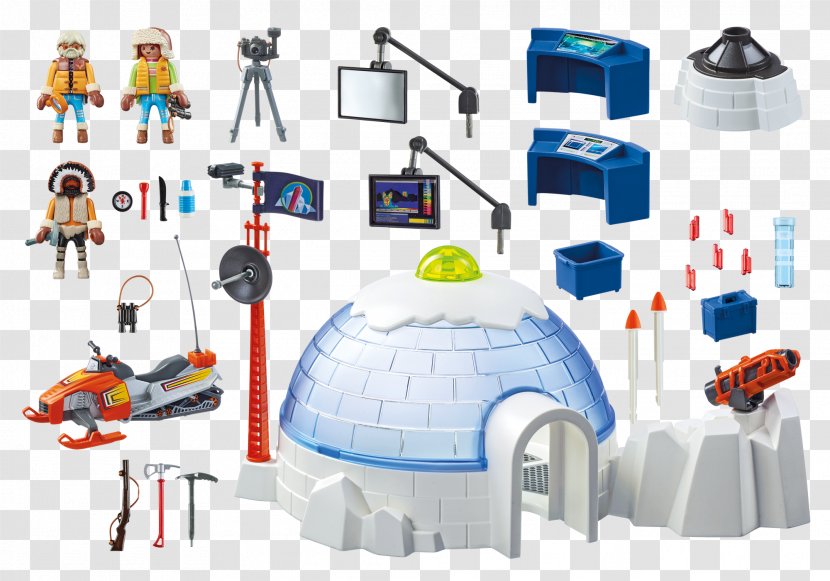 Playmobil Arctic Expedition Headquarters 9055 Playset Explorers With Polar Bears 9056 Toy Transparent PNG