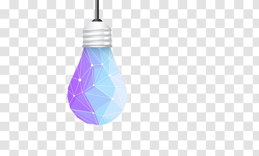 Incandescent Light Bulb Polygon - Stock Photography Transparent PNG
