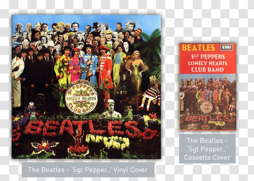 Sgt. Pepper's Lonely Hearts Club Band The Beatles LP Record Album Cover Rock - Studio Transparent PNG