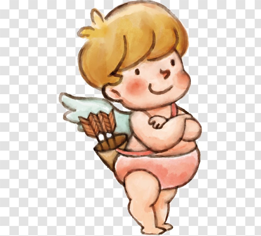 Angel Cupid Clip Art - Heart - Painted Transparent PNG