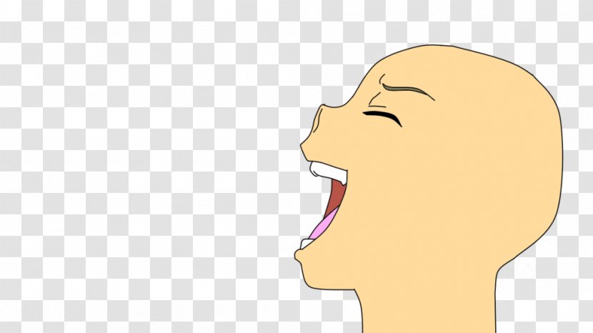 Cheek Ear Chin Lip Mouth - Cartoon - Laugh And Cry Transparent PNG