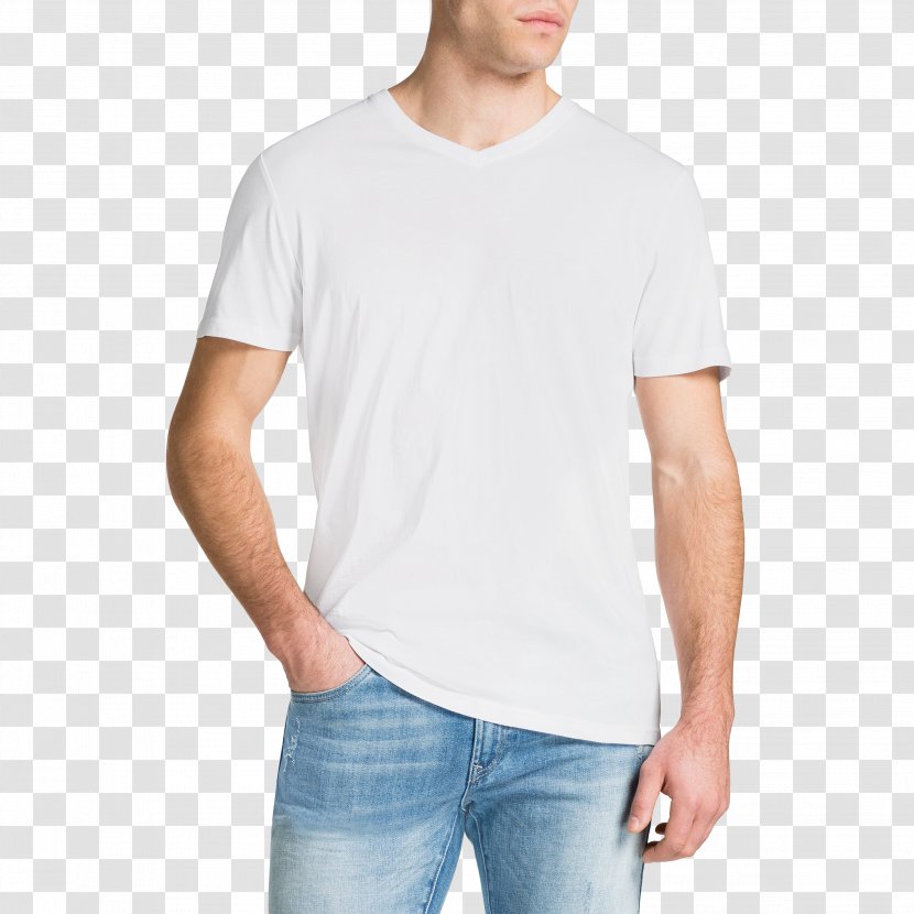 Long-sleeved T-shirt Neck - White Transparent PNG