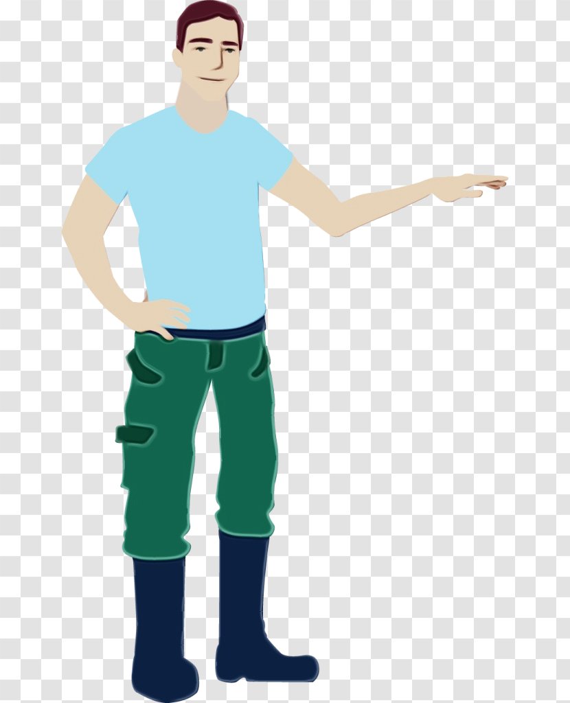 Standing Cartoon Arm Male Joint - Finger - Gesture Muscle Transparent PNG