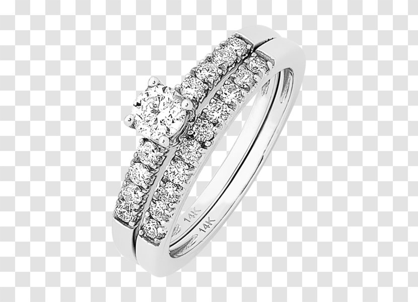 Earring Wedding Ring Engagement Diamond - Bling - Gold Settings Transparent PNG