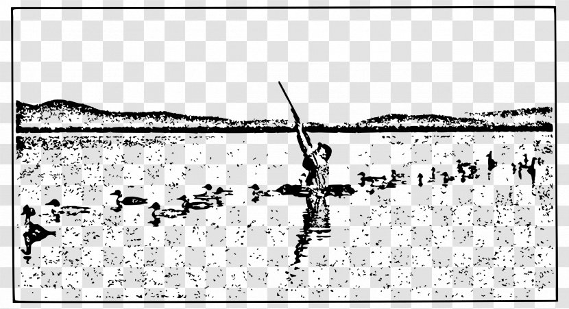 Hunting Dog Duck Hunt Shooting - Cartoon - Traces Transparent PNG
