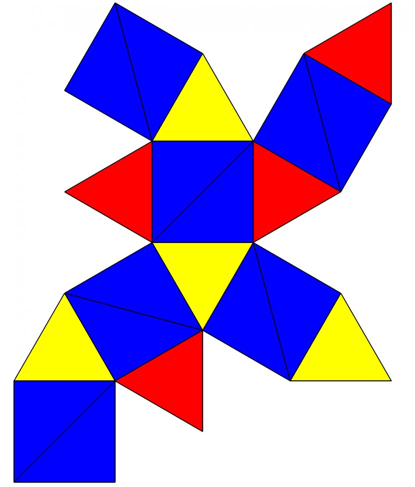 Regular Icosahedron Wikimedia Commons Foundation Net - Polyhedron - Triangle Transparent PNG
