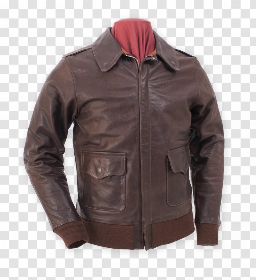 Leather Jacket A-2 Flight - Textile Transparent PNG