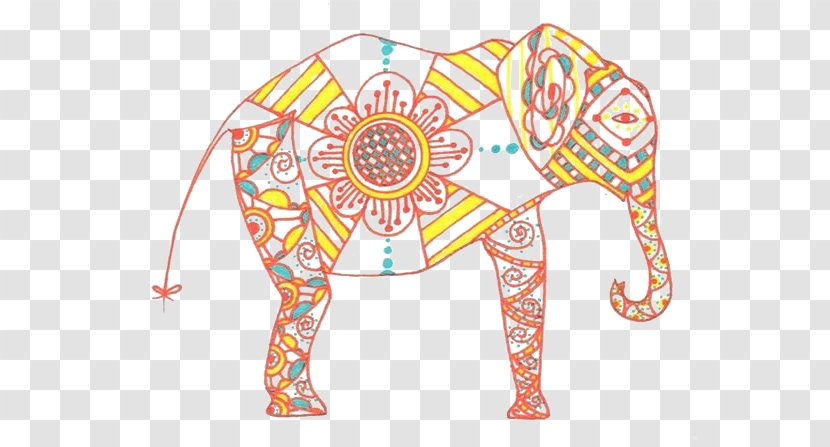 Motif Elephant Printmaking Illustration - Indian - Pattern Transparent PNG