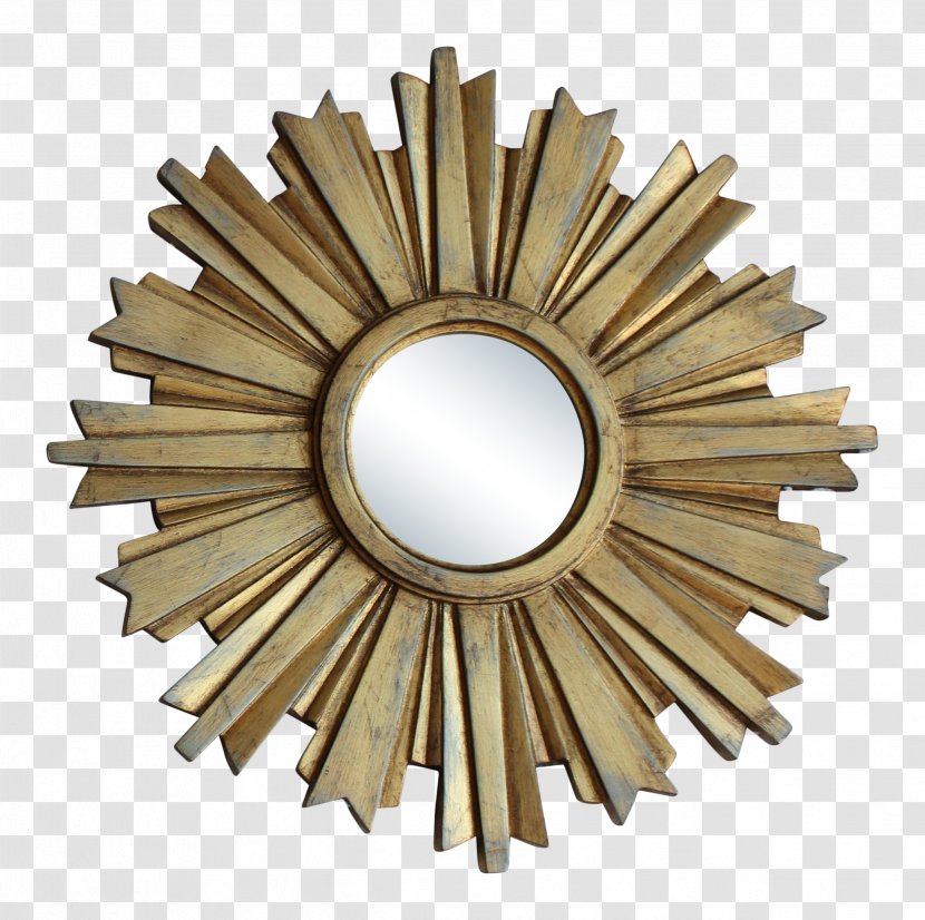 Sunburst Mirror Gold Worlds Away Goya Starburst Design - Bathroom Transparent PNG