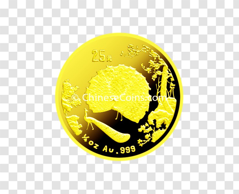 Coin Chinese Gold Panda Saint-Gaudens Double Eagle - Pavo - Peacock Transparent PNG