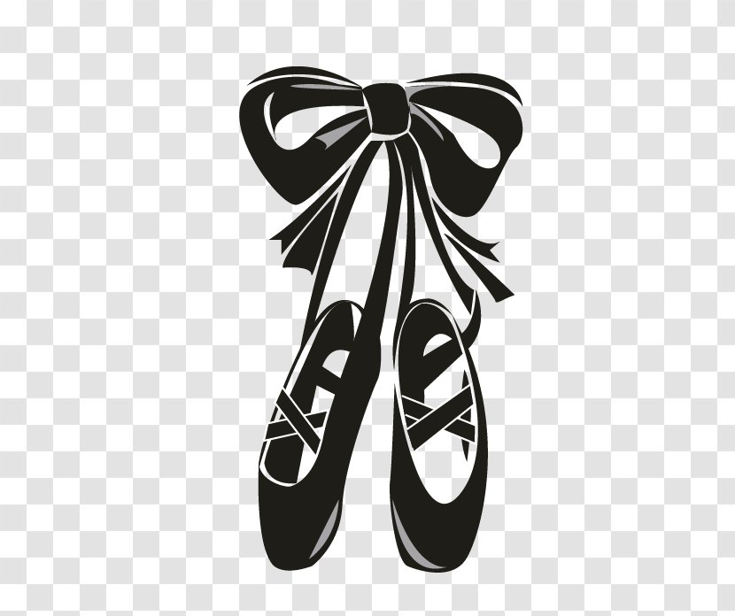 Logo Shoe Font Product Pattern - Monochrome - Ballet Slipper Socks Transparent PNG
