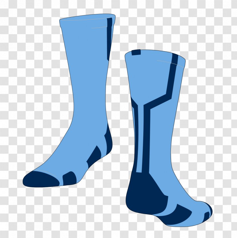 Crew Sock Sports Team Sport - Electric Blue Transparent PNG