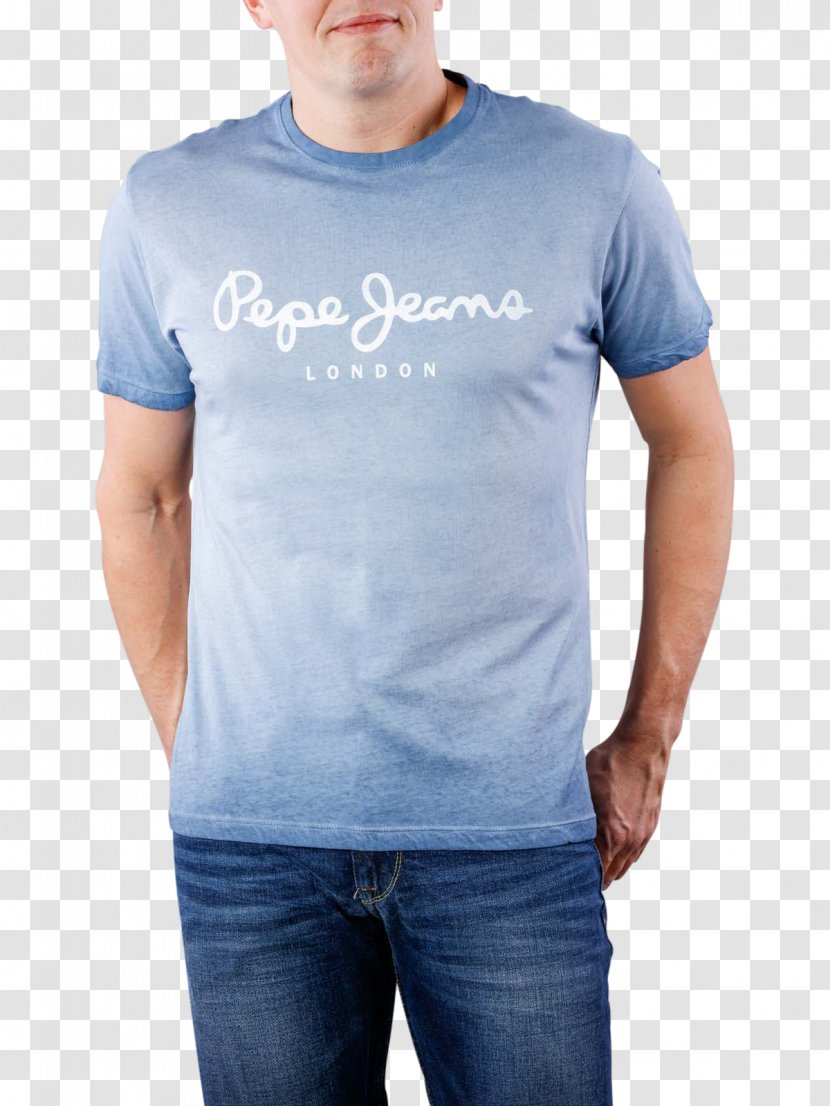 T-shirt Pepe Jeans Top Sleeve - Electric Blue - Shirt Cleaning Transparent PNG