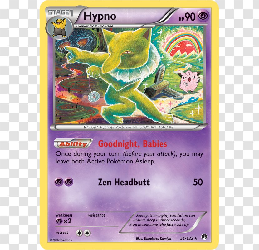 Pokémon X And Y Trading Card Game Collectible Hypno - Pokemon Transparent PNG