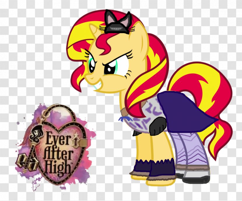 Sunset Shimmer Pony Rainbow Dash Applejack Fluttershy - Cartoon - Chesire Cat Transparent PNG