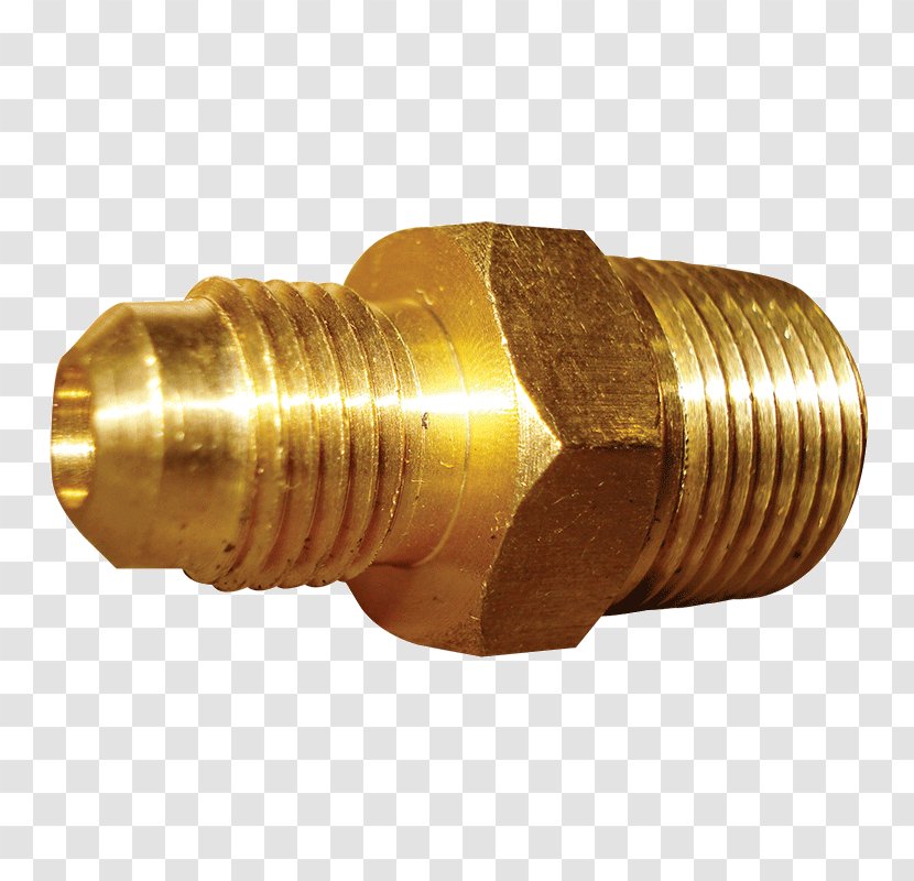 Brass Flare Fitting Piping And Plumbing Pipe British Standard - Cylinder Transparent PNG